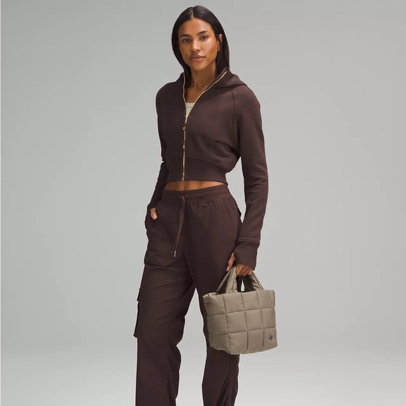 Lululemon Quilted Grid Tote Bag Mini 5L- Fawn Brown - Picture 7 of 9